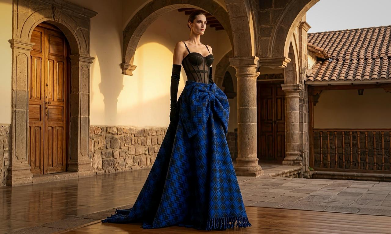 Reina Sagrada Set - Set -Corset, Falda Tejida & Guantes